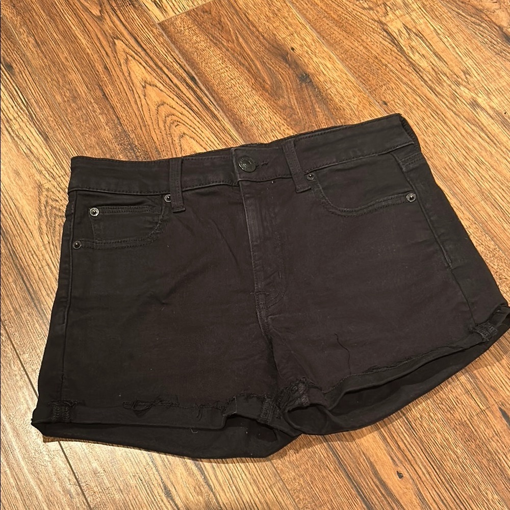 Black Denim Shorts